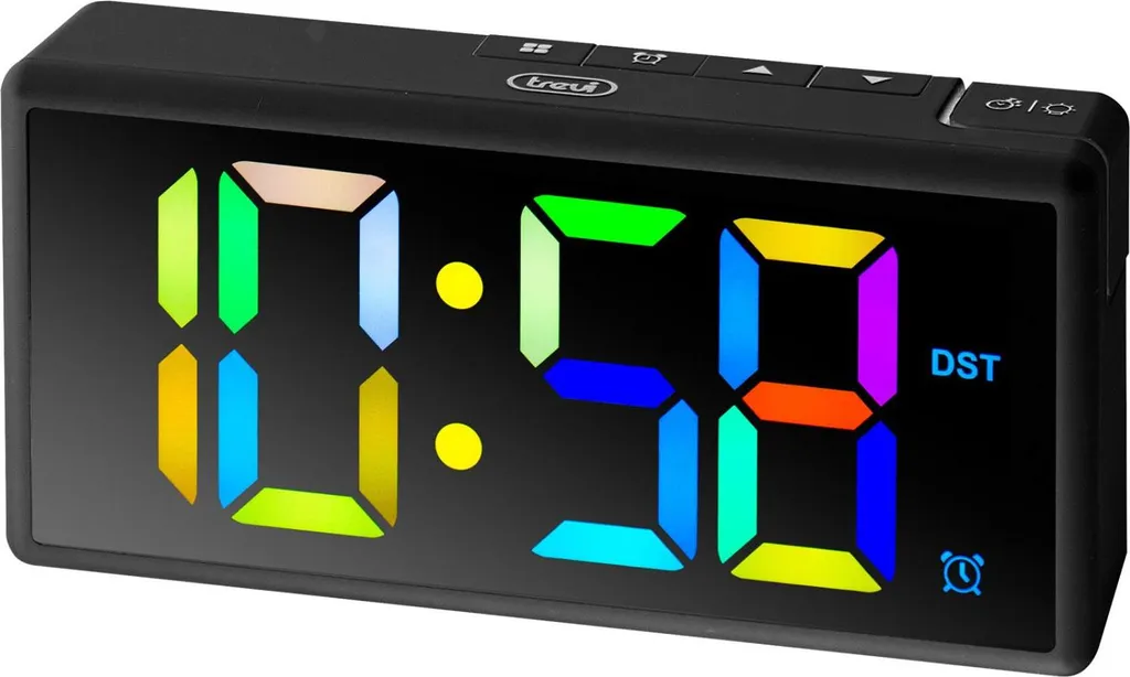 Orologio Sveglia Trevi EC 886 Nero | Display LED Grande e Ricarica USB