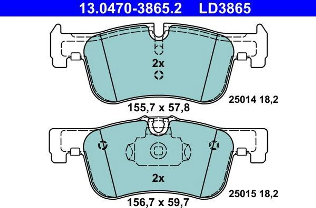 Plaquettes de Frein ATE Haute Friction pour BMW Série 2 F23 OE 34116850567