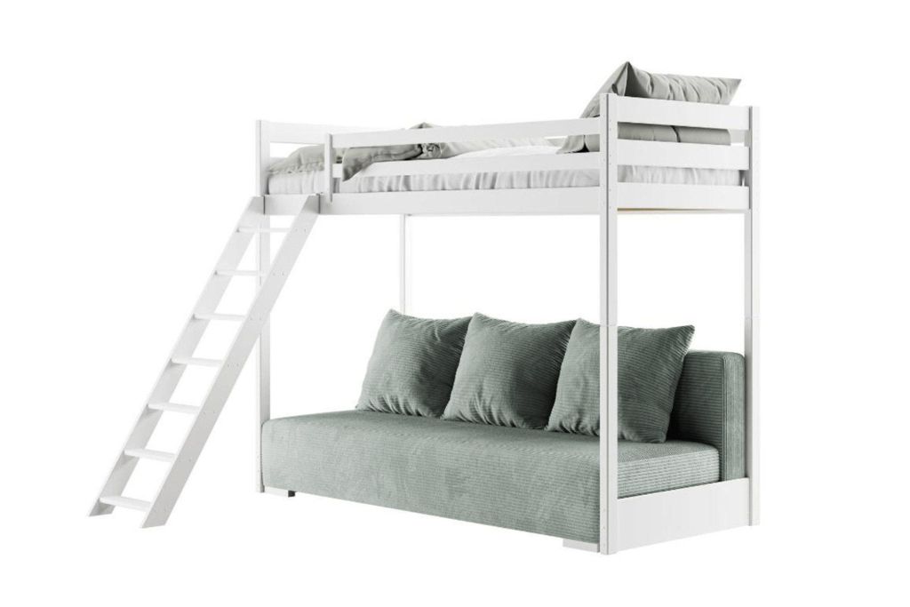 Etagenbett Jugendbett Couch SIDNEY 90x200/140x200 mit Produktbild 