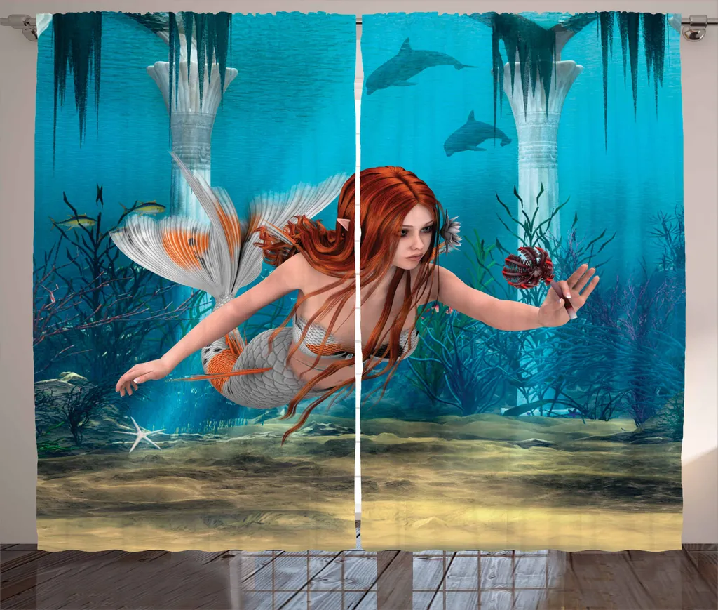 Rideau de chambre pour créer une ambiance aquatique et relaxante