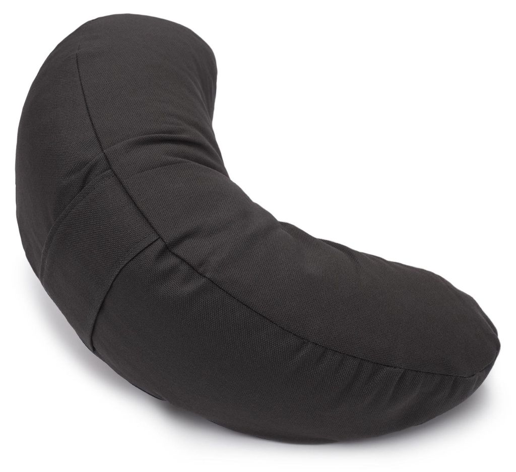 yogabox Glückssitz MOND - regional hergestellt - anthrazit 40 x 17 x 12 cm Buchweizenschalen