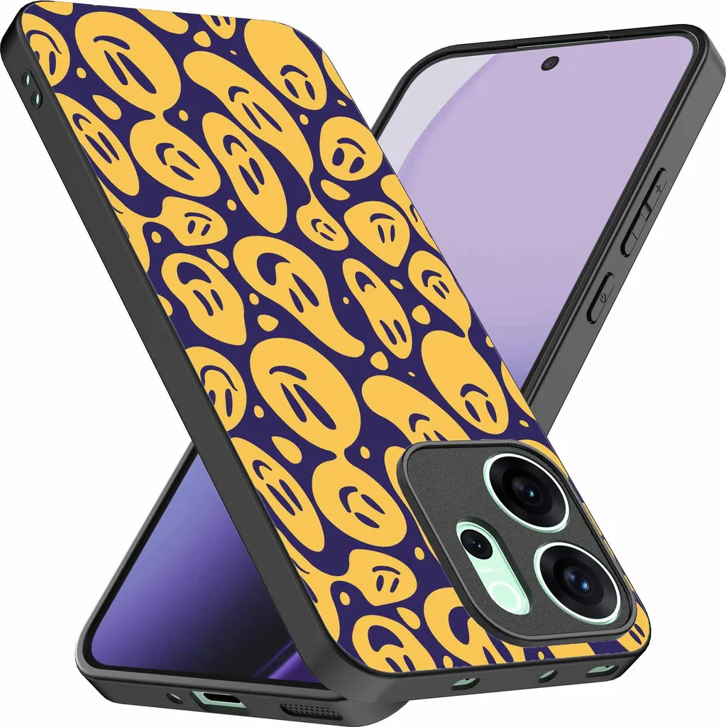 EASSGU Custodia In Pelle PU Per OPPO Reno4 Z 5G – Cover Business Con Retro In Pelle Gialla E Silicone TPU - 6