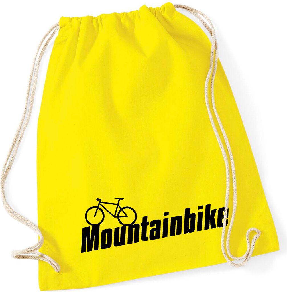 Huuraa Turnbeutel Mountain Bike Fahrrad 12 Liter Yellow Baumwolle Rucksack Geschenkidee