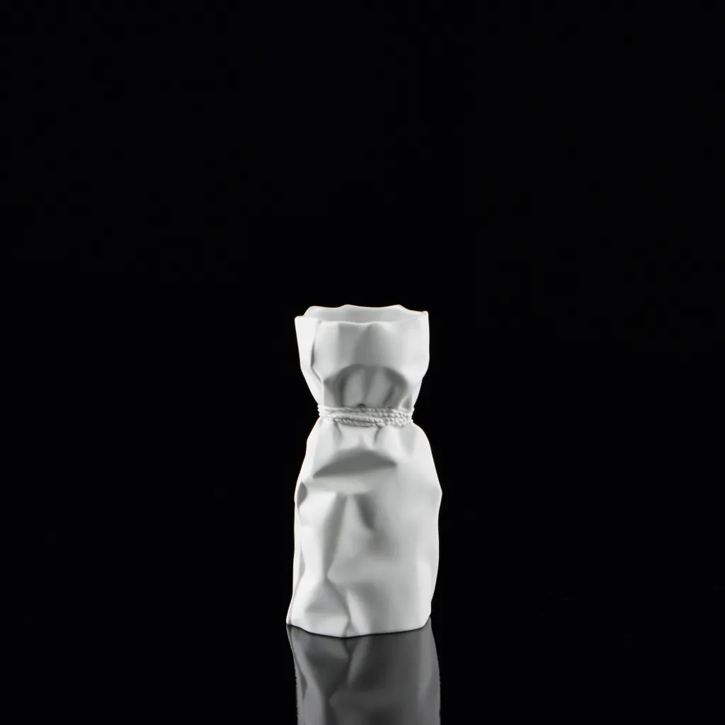 Vase design Goebel Papyrus mat - Porcelaine biscuit haut de gamme 24cm