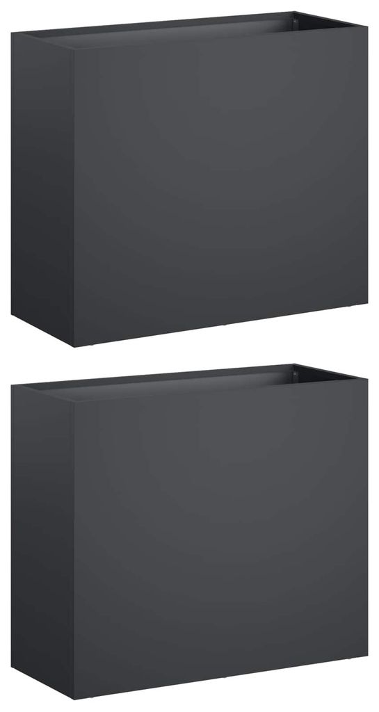 vidaXL Jardinières pour plantes, lot de 2, anthracite, 50 x Image du produit 