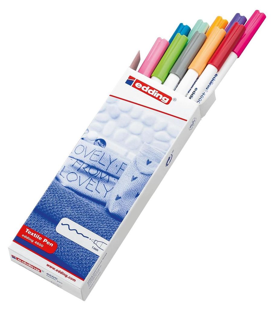 edding 4600 textilné pero trend assorted (balenie po 10 ks) Obrázok produktu 