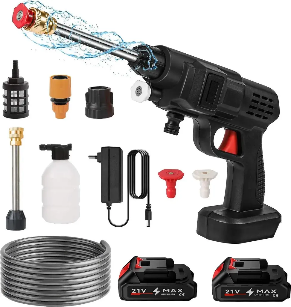 Idropulitrice Cordless 18V Blu - 20 Bar 12.000mAh Doppia Batteria