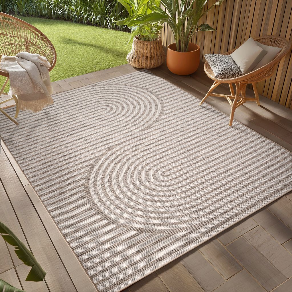 Teppium Outdoor Teppich Wetterfest & UV-beständig, ideal für Küche, Balkon, Terrasse, Garten, Wohnzimmer, Grösse: 240x340 cm