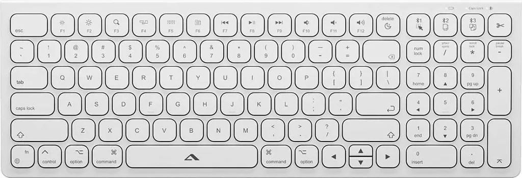 A-Logic Clavier AZERTY sans fil Rechargeable Echelon 109 touches Blanc