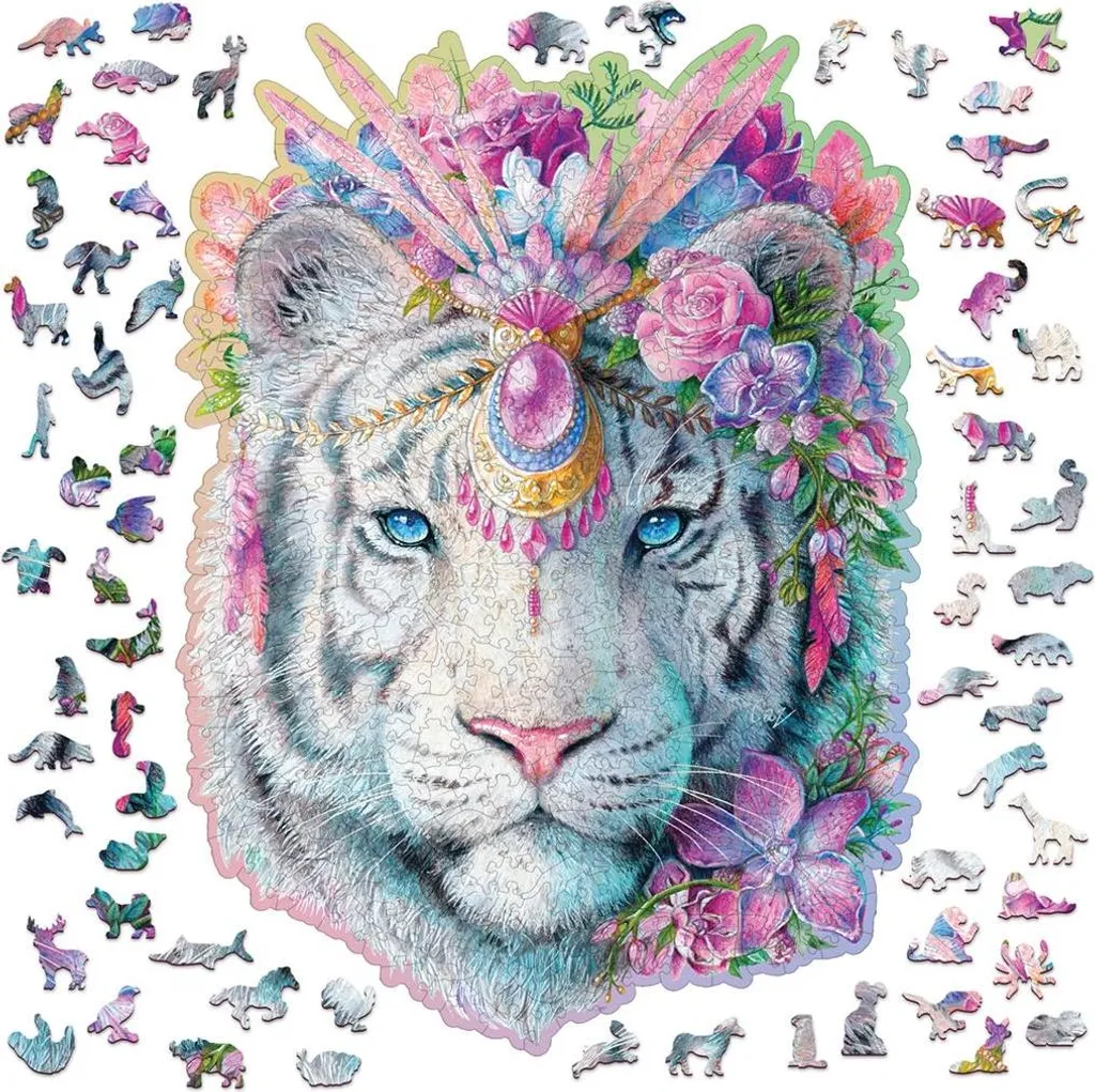 Puzzle en bois Tigre Mystique HOLZSTADT - Casse-tête adulte 250 pièces