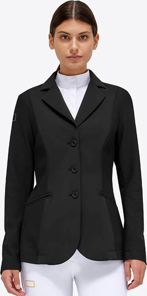 Tenue de Concours Hippique Femme : Veste RG Jersey et Mesh Noir Taille 34