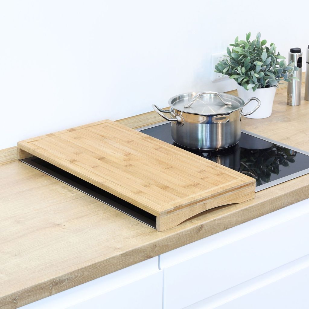 XL Schneidebrett Abdeckplatte Küchenbrett - Holz Brett Produktbild 