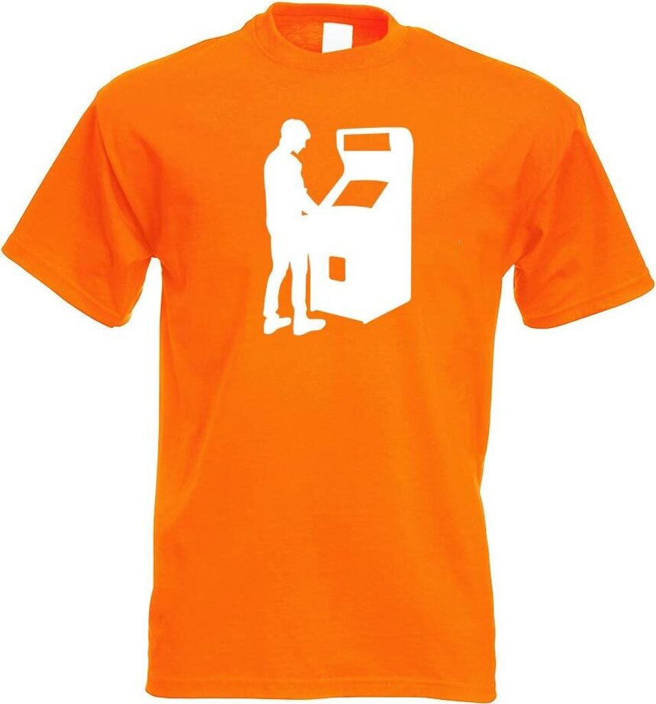 Kiwistar - T-Shirt - orange - Spielautomat Zocker Gamer Motiv Bedruckt Funshirt Design Print - mit Motiv Bedruckt - Funshirt Design - Sport - Freiz...