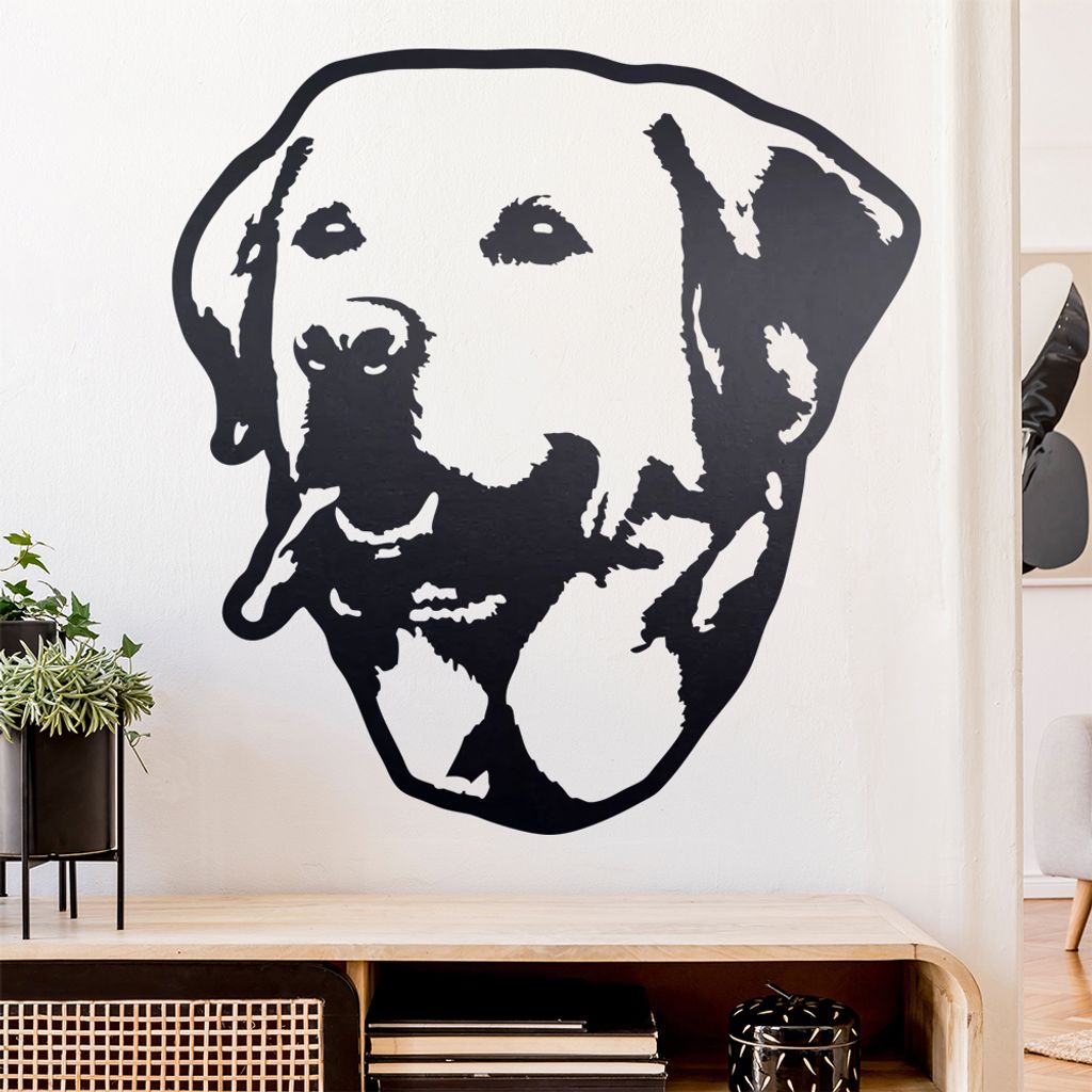 Golden retriever Hund Wandtattoo Wandaufkleber Wall Sticker - Dekoration, Küche, Wohnzimmer, Schlafzimmer, Badezimmer
