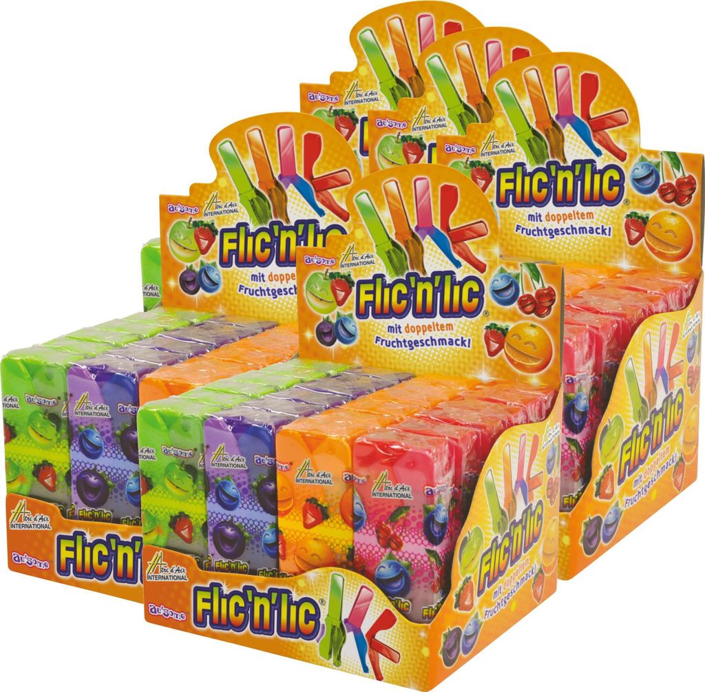 Flic'n'lic Lutscher mit doppeltem Fruchtgeschmack 24 Stk. Produktbild 