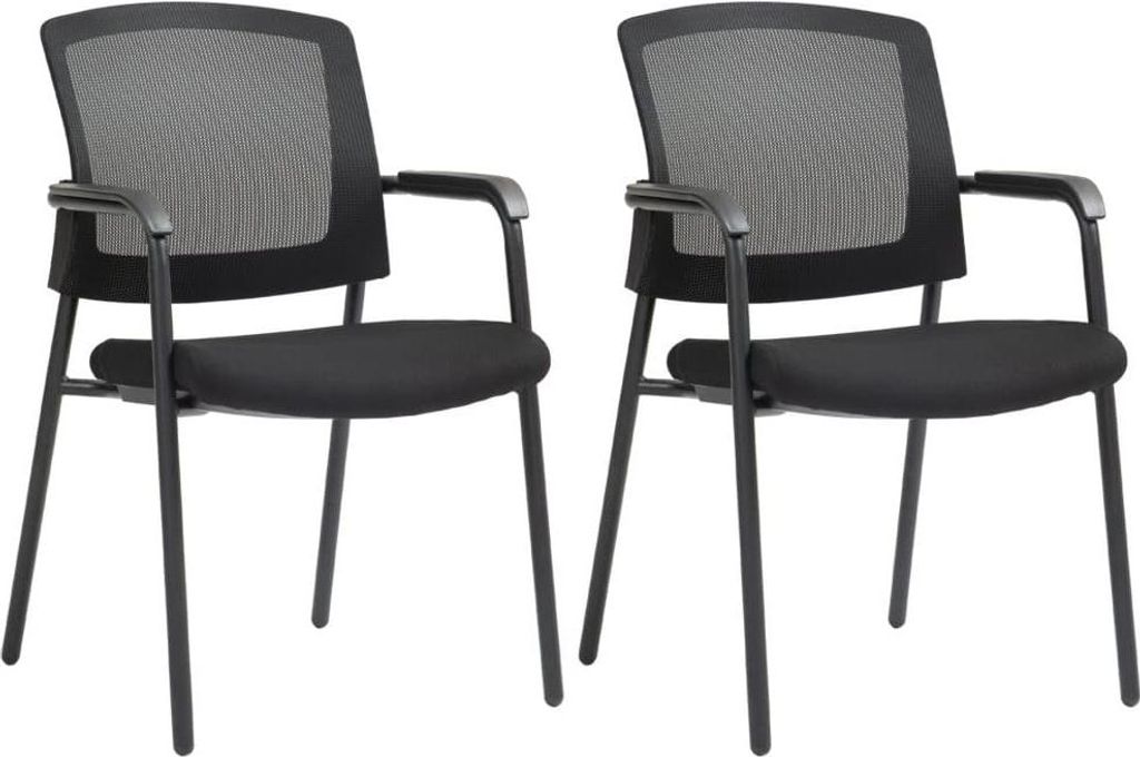 2-teiliges Set Konferenzsitze – Esszimmerstühle – Ergonomischer Komfort und platzsparendes Design