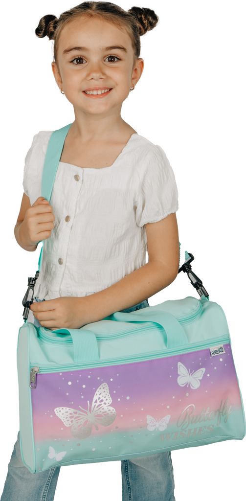 Scooli Sporttasche Butterfly Wishes für Kinder, geräumig, Produktbild 
