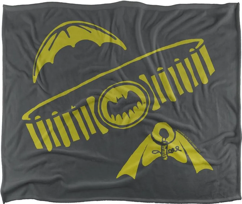 Batman Couverture Gribouillis TV18817 - Plaid Douillet Taille Unique