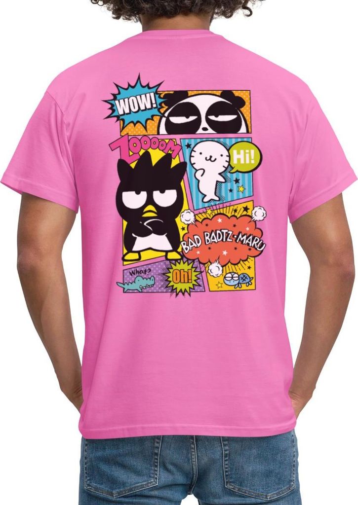 Spreadshirt Bad Badtz-Maru Mit Freunden Im Comic Stil Männer T-Shirt, XXL, Pink