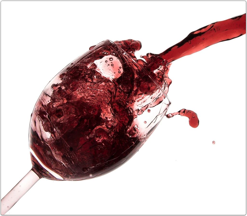 Spritzschutz Herdabdeckplatte Schneidebrett aus Glas Giessen von Rotwein 1-Teilig (60x52cm)