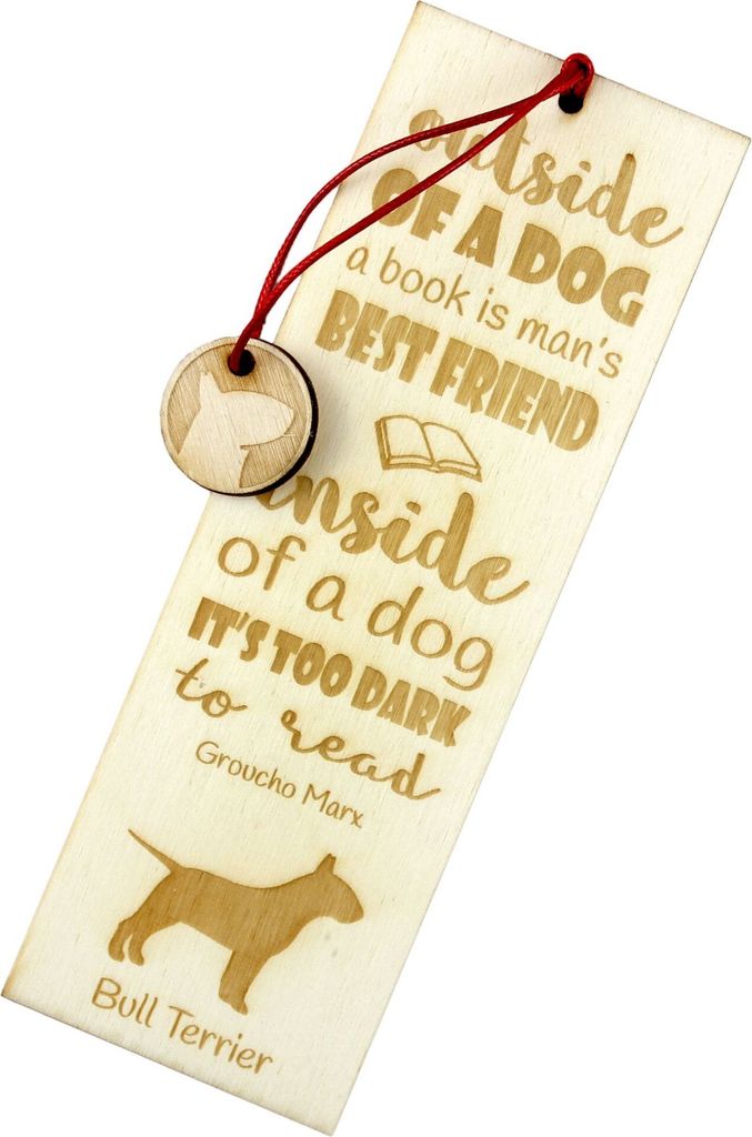 Bull Terrier, Bullterrier - Lesezeichen mit Hund, personalisiertes Lesezeichen, Geschenk für Bücherwurm von der Marke Art-Dog