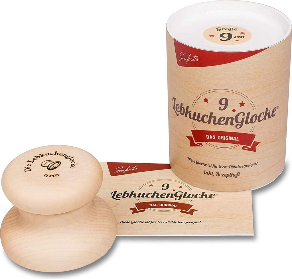 Lebkuchenglocke | Aufstreichgerät für perfekte Lebkuchen | 9 cm Durchmesser | ideal für gleichmäßige Formen | erleichtert die Weihnachtsbäcke...