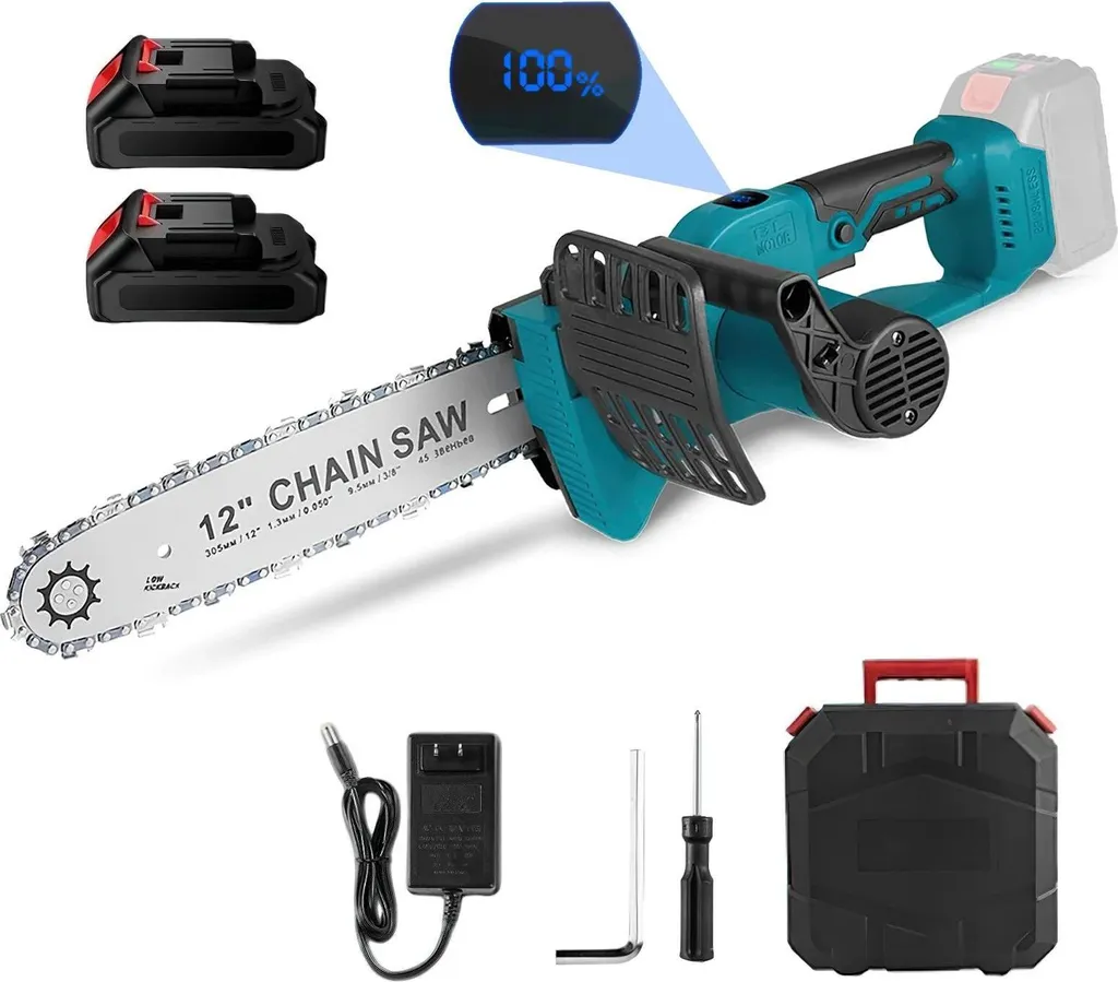 Tronçonneuse portable 18V rechargeable - Guide 30cm avec frein de sécurité