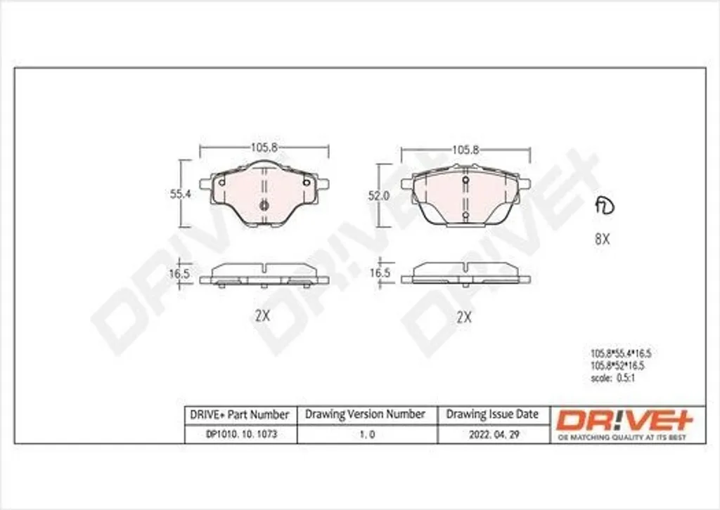Jeu de Plaquettes de Frein à Disque pour Citroën C4 Picasso et Spacetourer