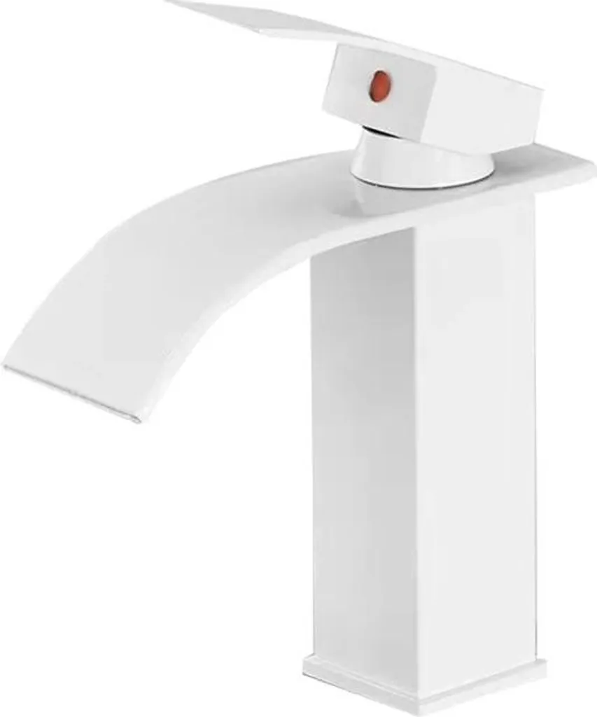 Miscelatore per Lavabo Bianco A - Rubinetto Bagno Facile Montaggio