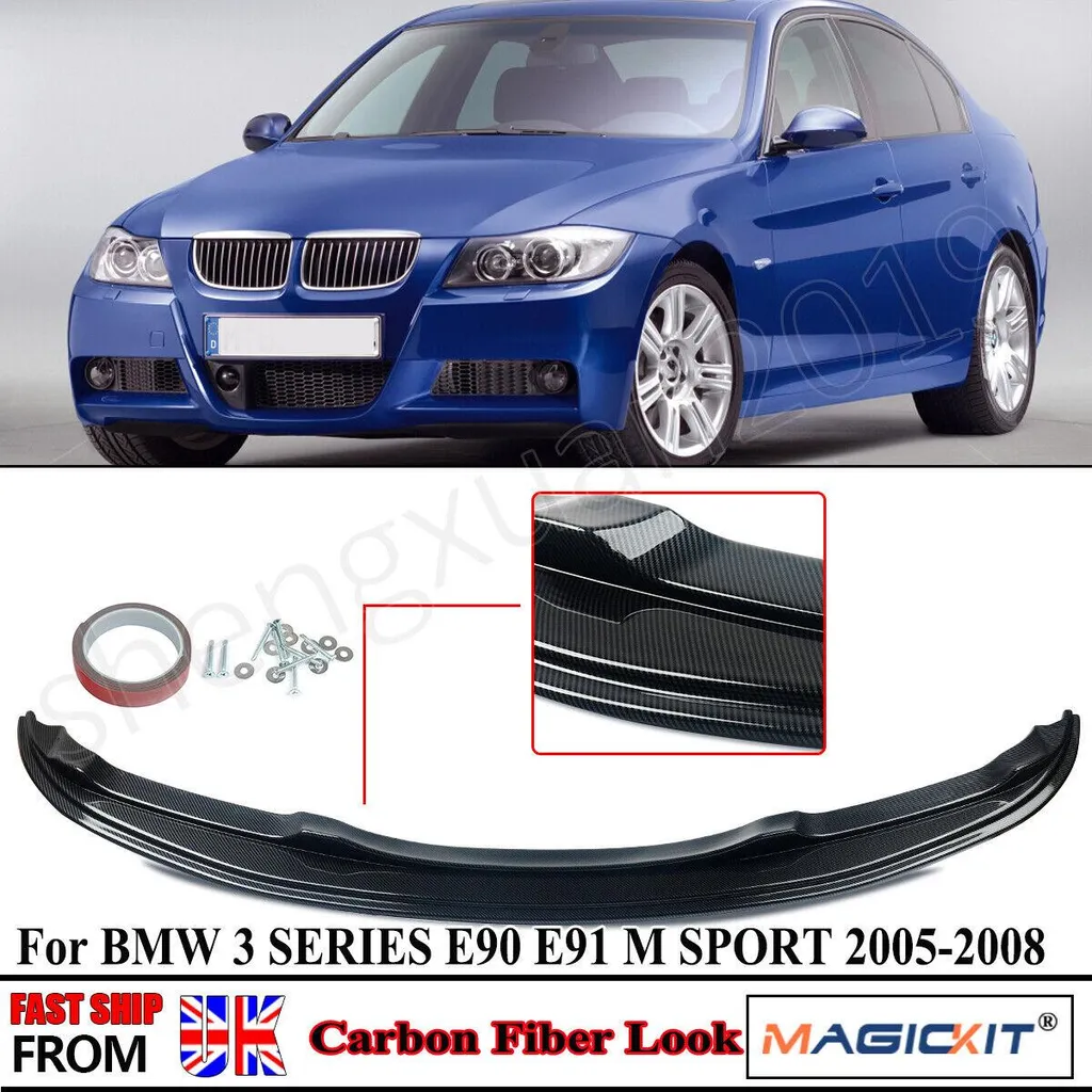 Relooking BMW Série 3 E90 E91 : Splitter Avant Style M Look Carbone