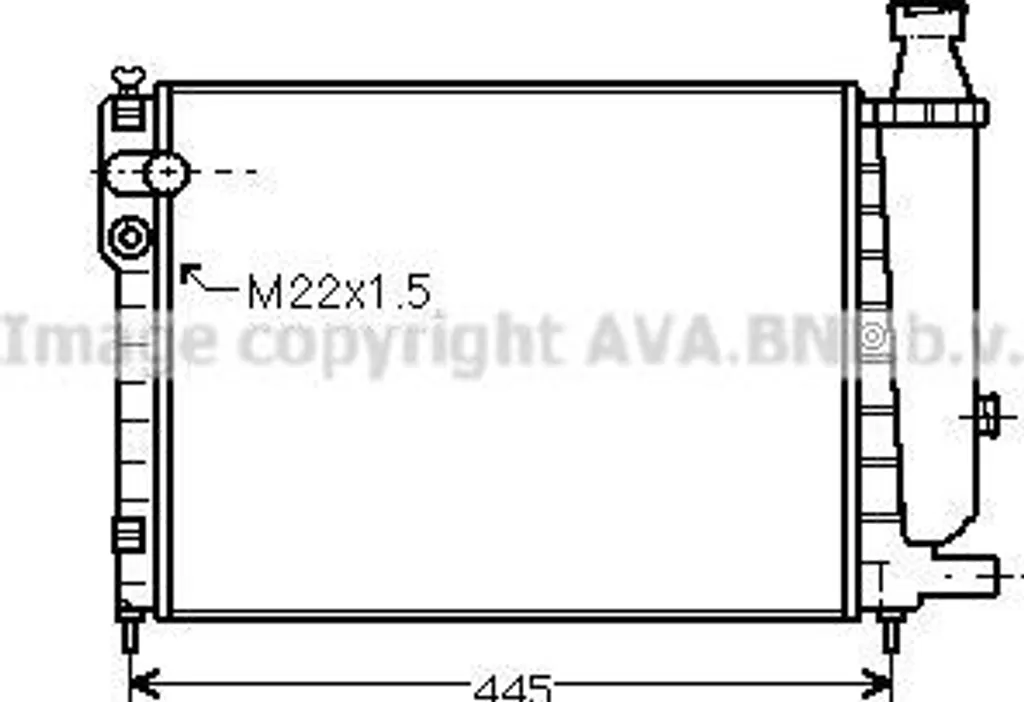 Radiateur Moteur AVA CNA2046 OE 96082116 pour Citroën AX Essence