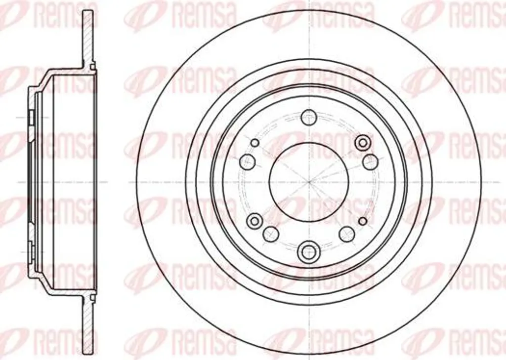 Disque de frein REMSA 61608.00 pour Accord - OE 42510TL0G51 Qualité