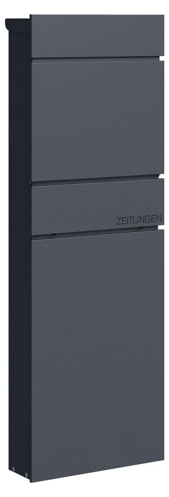 Relaxdays Standbriefkasten, mit Zeitungsfach, HxBxT: 111 x Produktbild  KI-generiertes Bild