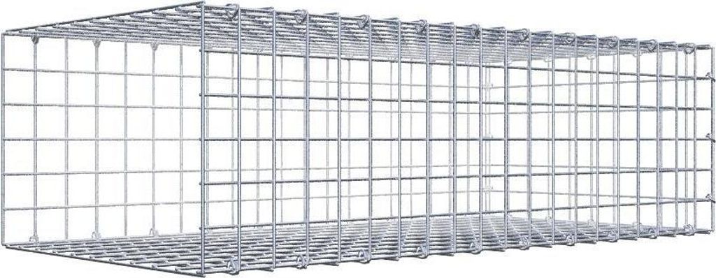Anbaugabione Typ 2 100 cm x 30 cm x 50 cm (L x H x T), Maschenweite 5 cm x 5 cm, C-Ring