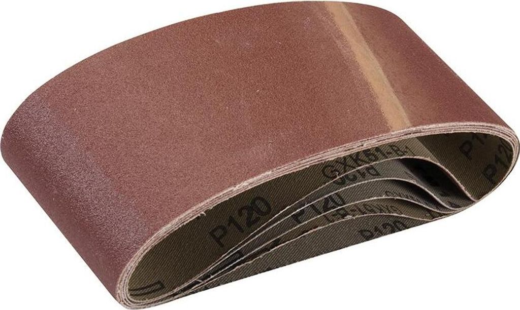 Silverline Schleifbänder, 75 x 457 mm, 5er-Pckg. 120er-Körnung