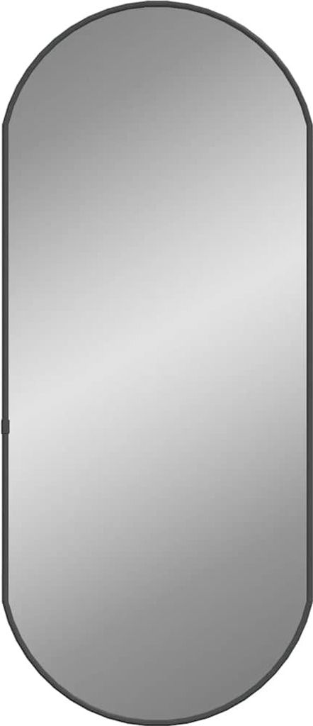 vidaXL Lustro ścienne czarne 70x30 cm owalne Zdjęcie produktu 