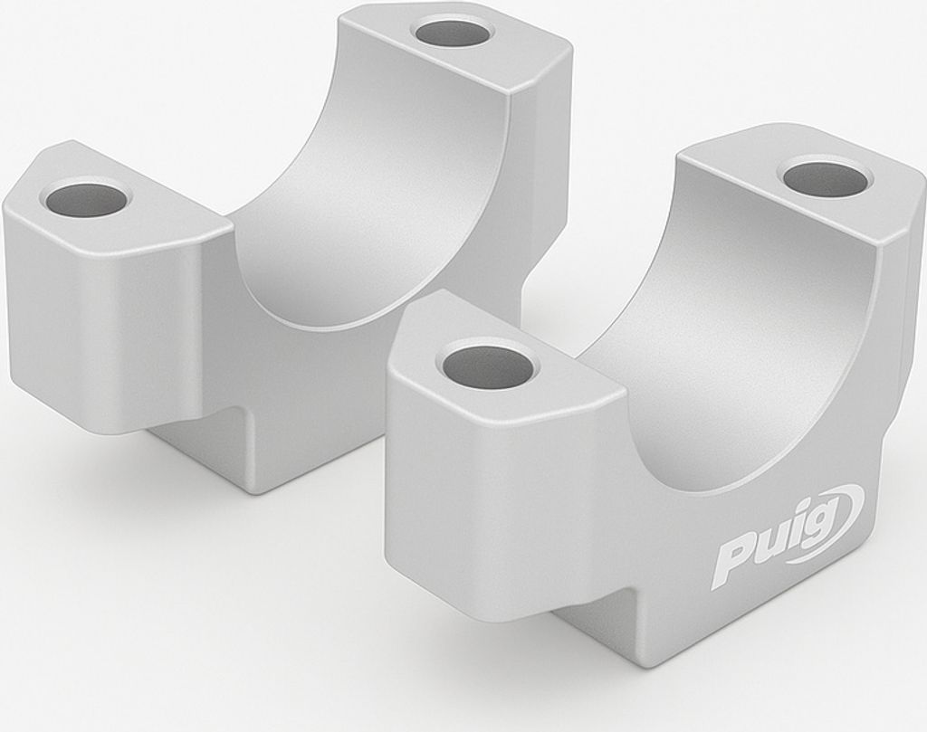 PUIG 22100P Lenkererhöhungen passend fuer YAMAHA MT-09 SP Silber