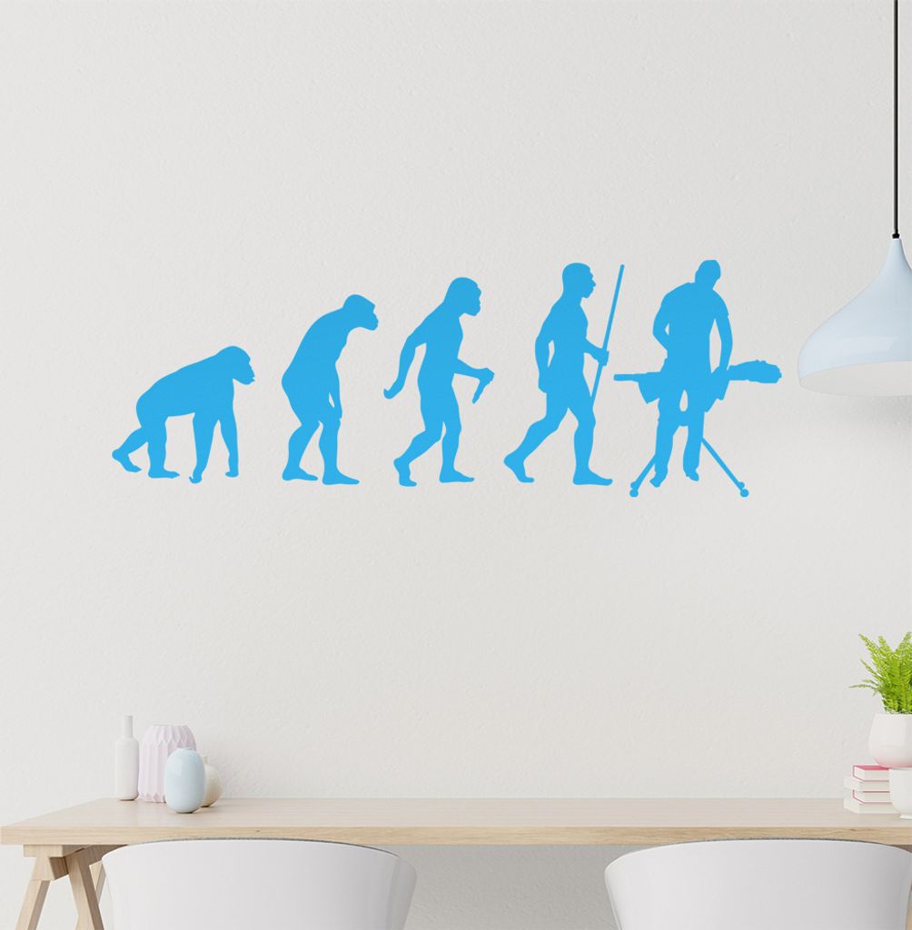 Bügeln Bügeleisen Evolution Wandtattoo Wandaufkleber Wall Sticker - Dekoration, Küche, Wohnzimmer, Schlafzimmer, Badezimmer