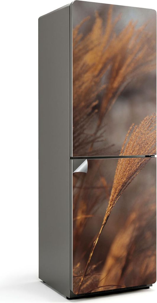 Zarte Grashalme – Kühlschrank Aufkleber – Klebefolie Kühlschrank – Kühlschrank Dekor – Kühlschrankfolie selbstklebend – Küchen Dekor...