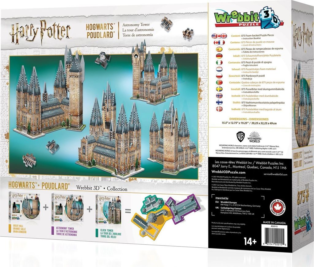 Harry Potter Hogwarts Astronomieturm 3D-Puzzle 875 Teile Produktbild 18