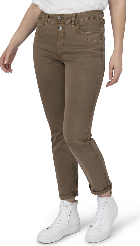 Stooker Women DAVOS COLOUR DENIM Damen Boyfriend-Jeans Boyfriend Fit 50 (Länge 30) shitake