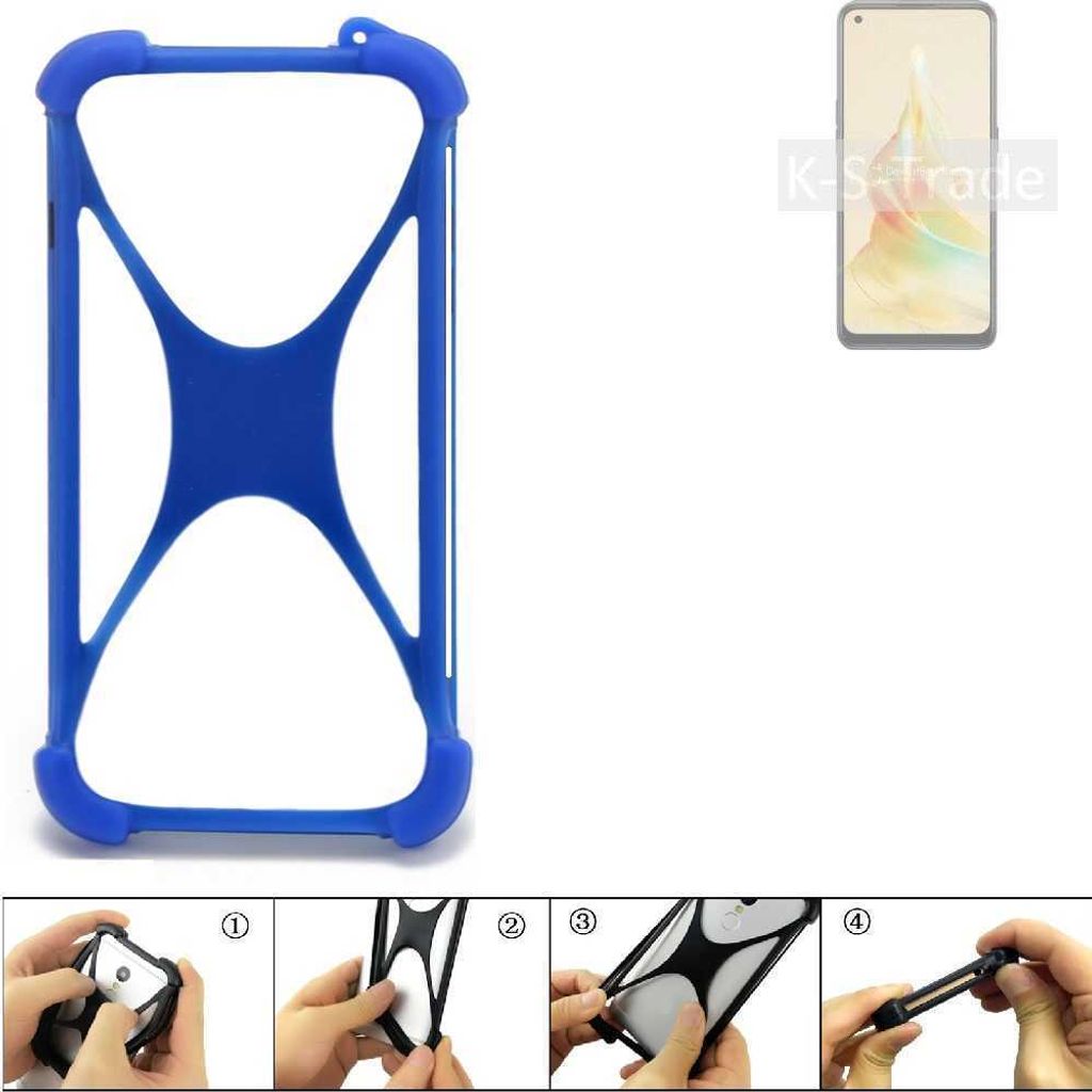 K-S-Trade Handy Hülle kompatibel mit Oppo Reno8 T 4G Silikon Schutzhülle Cover Case Bumper Silikoncase TPU Softcase Schutz Hülle Smartphone