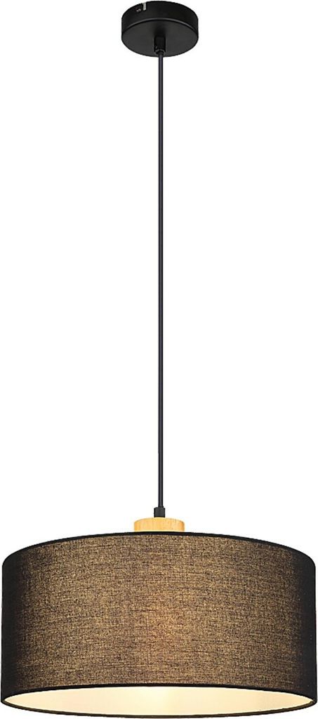 Rabalux 3247 Pendelleuchte 1 Spot Miguel, E27-Holz, braun-schwarz, rund, Industriell, ø350mm