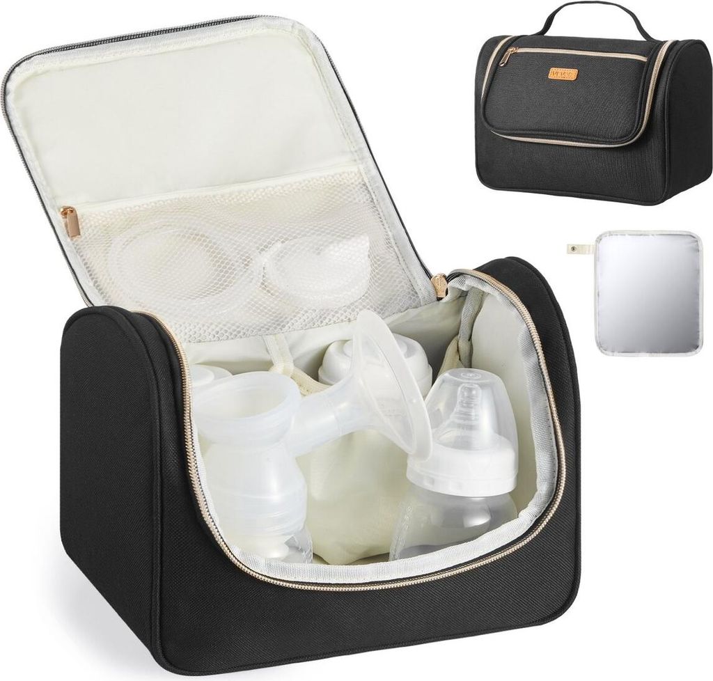 Tragbare Milchpumpentasche, Stilltasche mit wasserdichter Unterlage, passend für M5/M6, Pumpenzubehör und Muttermilchaufbewahrung, tragbare Pumpe...