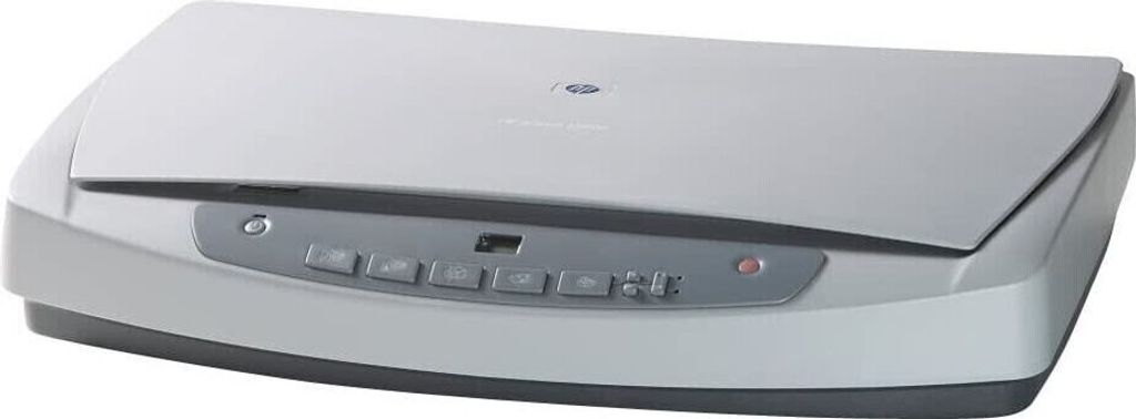 HP Scanjet 5590P, 216 x 279 mm, 2400 x 2400 DPI, 48 Bit, 10 Sekunde/Seite, Flachbettscanner, Grau
