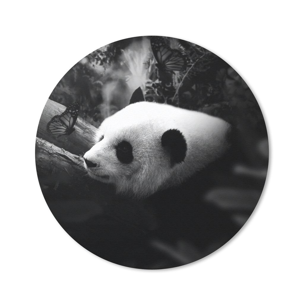 MuchoWow Mauspad Mousepad Tiere - Dschungel - Panda - Schwarz - Weiß 40x40 cm - Mousepads - Maus Mat - Pad - Mausunterlage - Schreibtisch Access...