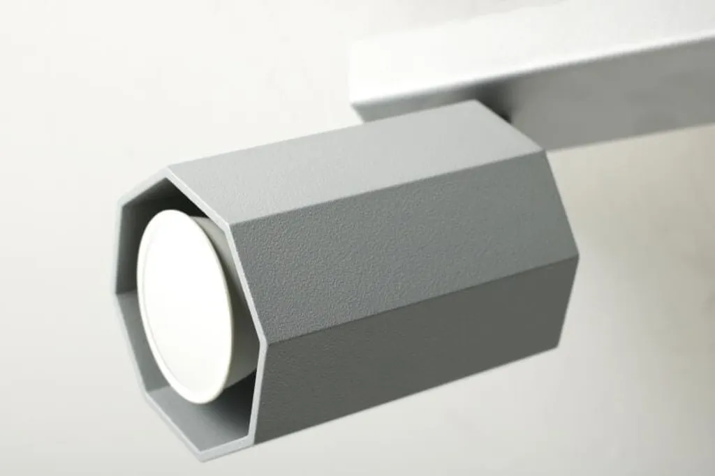 Spot HEX Lampex Gris 2xGU10 : Solution Éclairage Précis Métal Robuste - 4