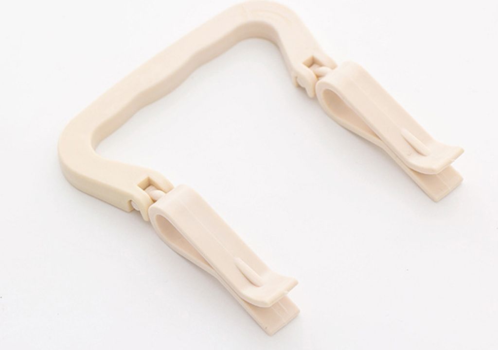 INF 10er-Packung Müllbeutelclips, nordische Reisfarbe, sicher und bequem Beige