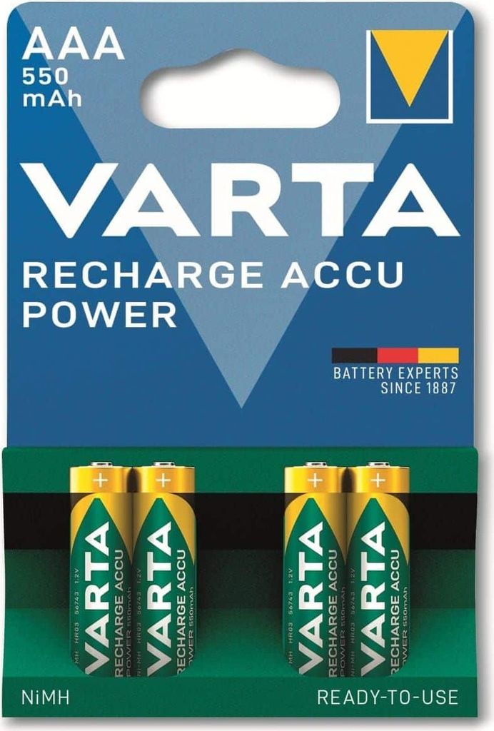 Varta RECHARGE Power AAA HR03 550mAh 4St. Zdjęcie produktu