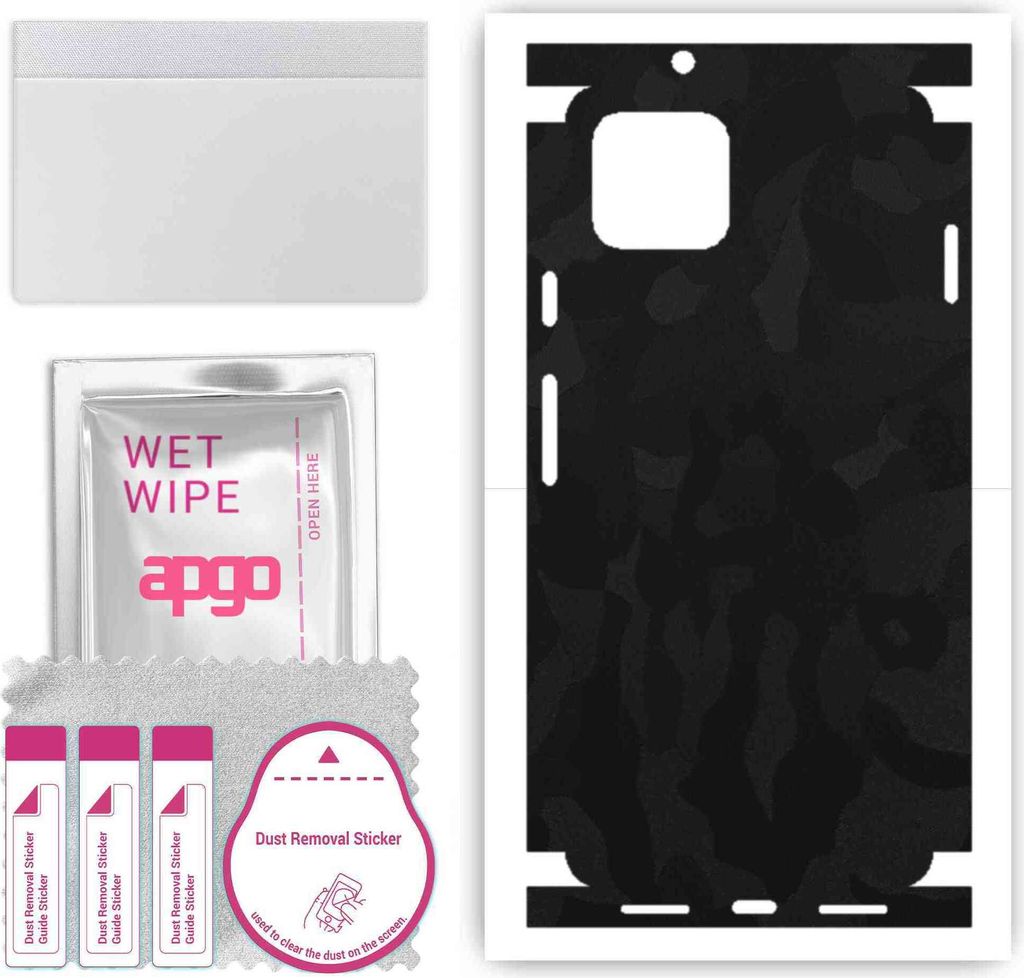 apgo Rückseite + Seiten Schutzfolie, Skin, kompatibel mit Google Pixel 4, Hinten Displayschutzfolie aus Vinylfolie, kratzfest, einfache Montage - ...